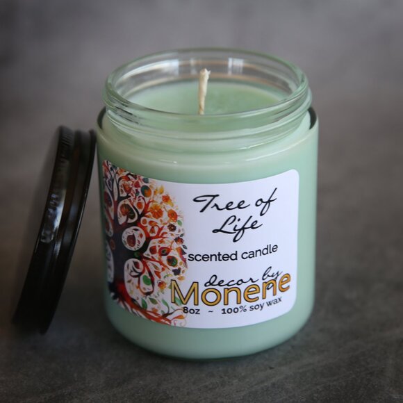 Tree of Life Scented 8oz Soy Wax Jar Candle - Picture 4 of 4